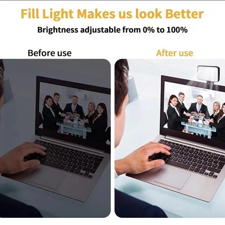 新しい携帯電話 Selfie 充填ライトファブレット電話ビデオモバイルフラッシュ多機能コンピュータ会議 LED ライトポータブル