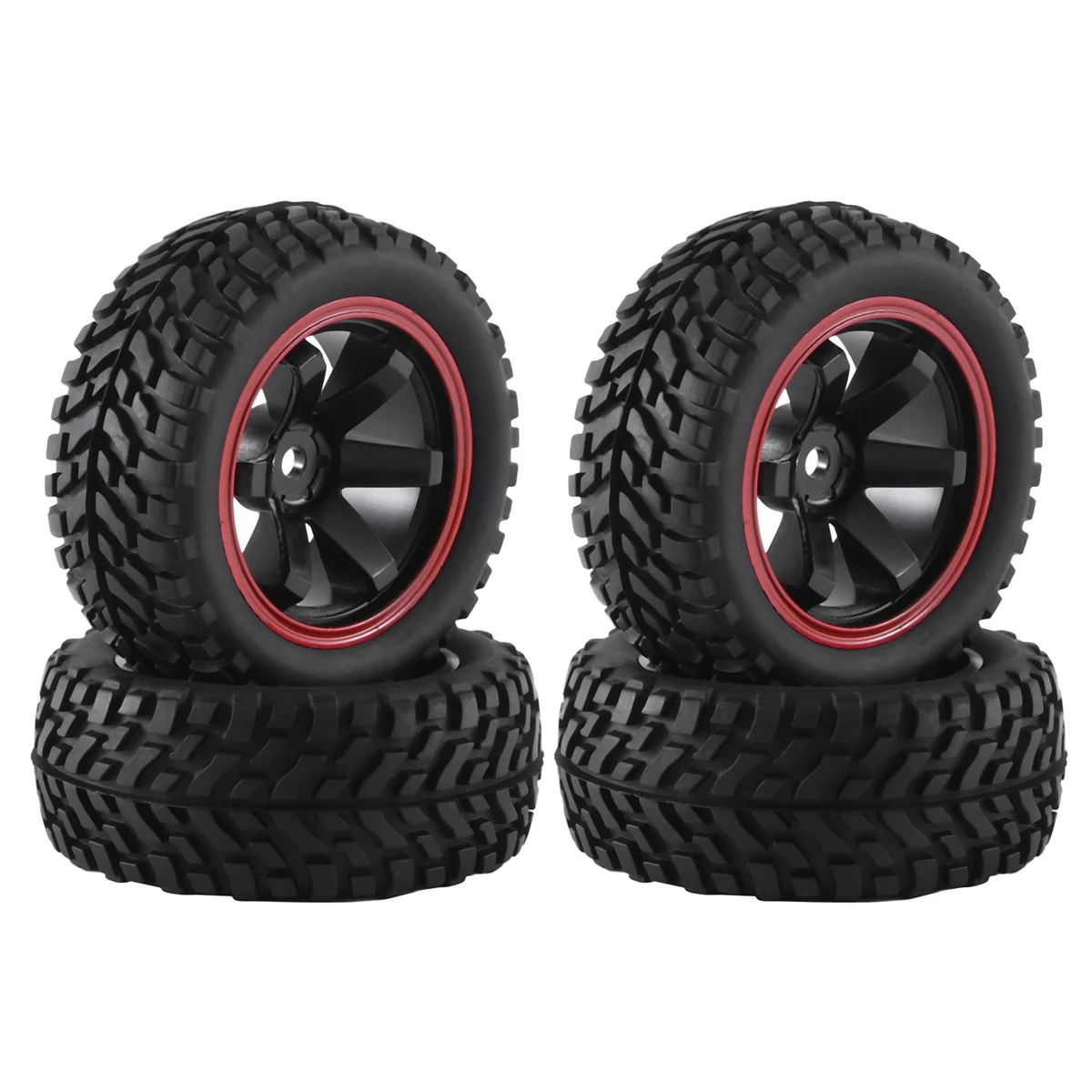Y34A 4개 75mm 휠 타이어 144001 144010 124007 124019 TT02B 1/10 1/12 1/14 RC 자동차 오프로드용