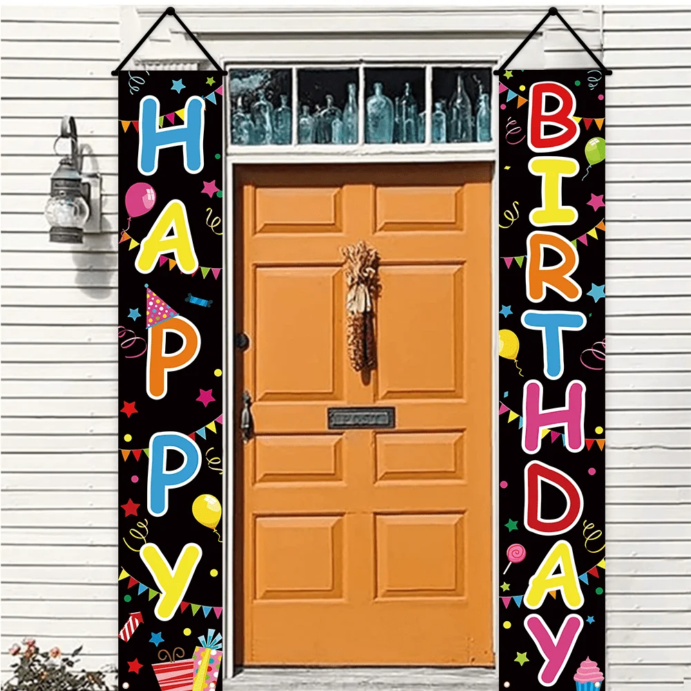 With colorful balloon and firecracker designs, perfect for birthday celebrations, birthday party decoration couplets,