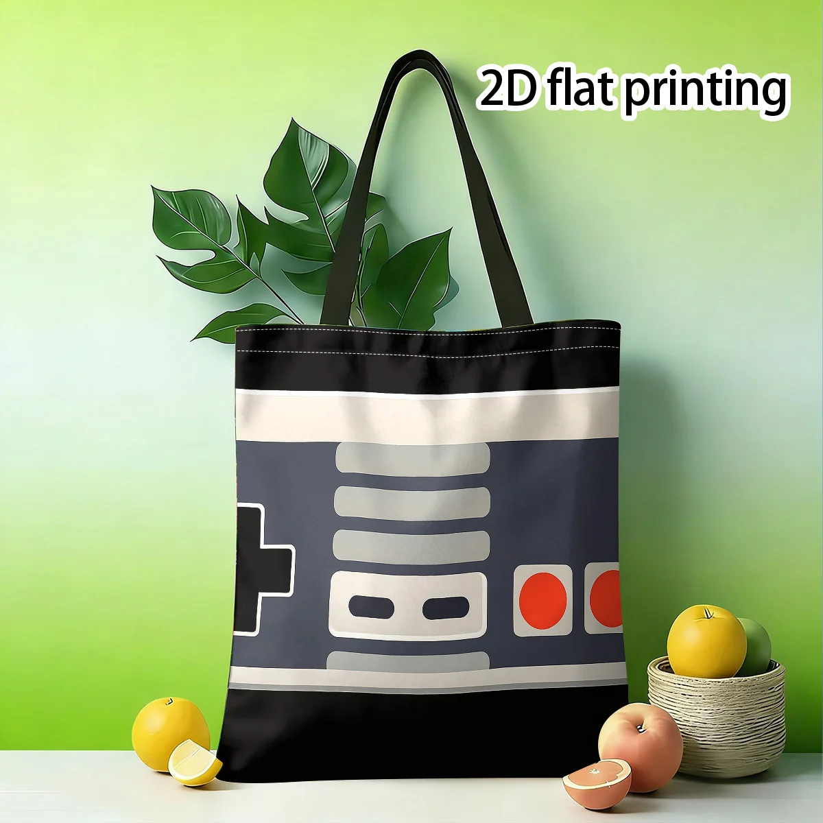 Classic, Video Game, Controller Print Shoulder Bag for Outdoor And Shopping, Fun Design Durable Handle Tote Bag