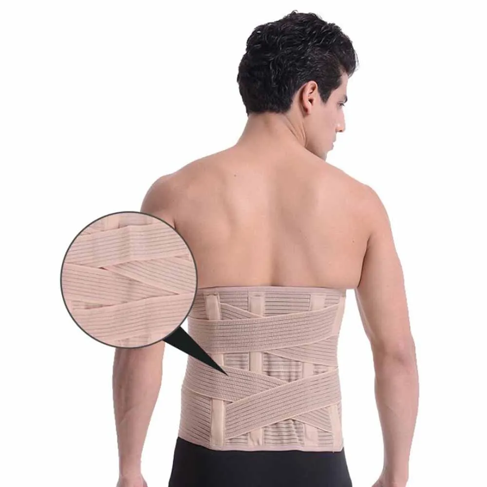 Orthopedic Posture Corrector Brace Elastic Adjustable Lower Back Support Waist Trimmer Belt Lumbar Support Belt for Men Women