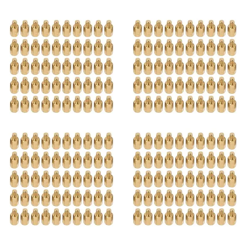 ABMS-200 Pcs PC PCB Motherboard Brass Standoff Hexagonal Spacer M3 7+4Mm