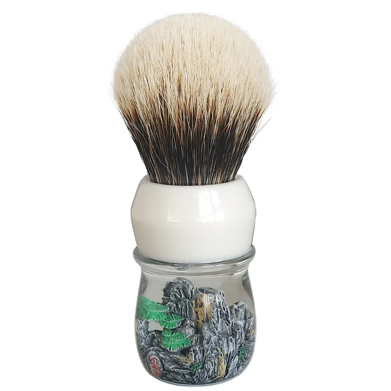 

Dscosmetic High mountain Manchurian two badger hair shaving brush with resin handle for man wet shaving