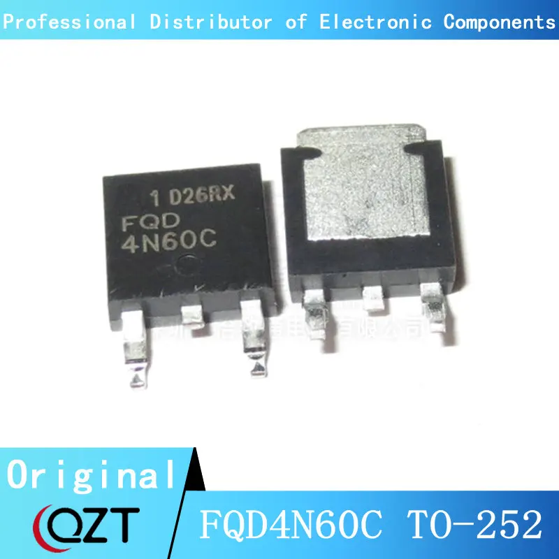 10 unids/lote FQD4N60C a 252 FQD4N60 4N60C 4N60 4A 600V a-252 chip nuevo