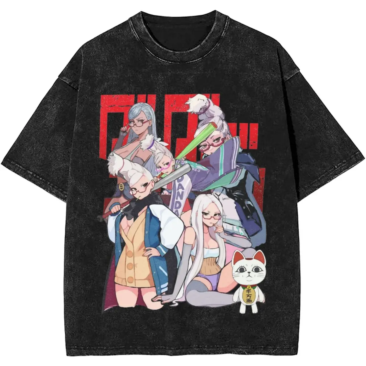 

Vintage Washed T Shirt Anime Design Viral Cotton T-Shirts Fashion Tshirt for Male Beach Y2K Funny Design Top Tees