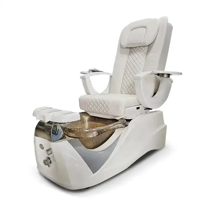 Luxury Pedicure Foot Spa Chair Acetone-Resistant Leather Digital Control System Adjustable New Arrival Nail Salon Pipeless Jet