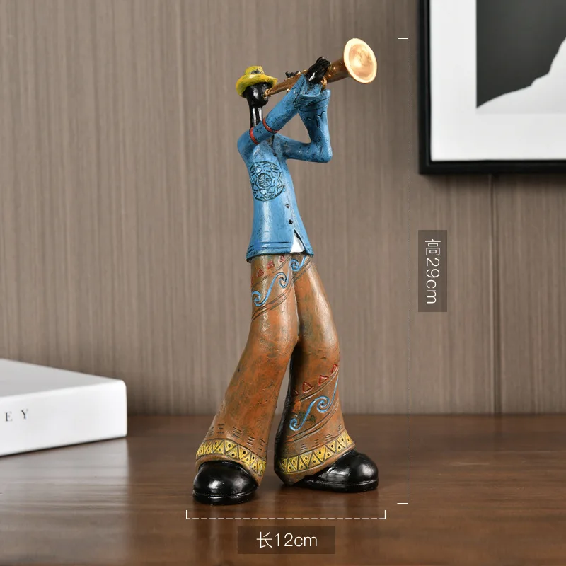 Creative Music Theme Band Ornament Instrument Model Nordic Light Luxury Resin Craft Decor for Living Room Entrance TV Cabinet