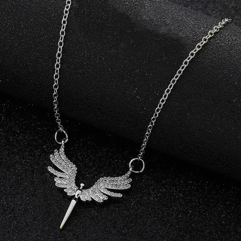 Unique Women\'s Fashion Angel Wings Pendant Necklace Girls Luxury Jewelry Anniversary Birthday Party Valentine\'s Day Perfect Gift