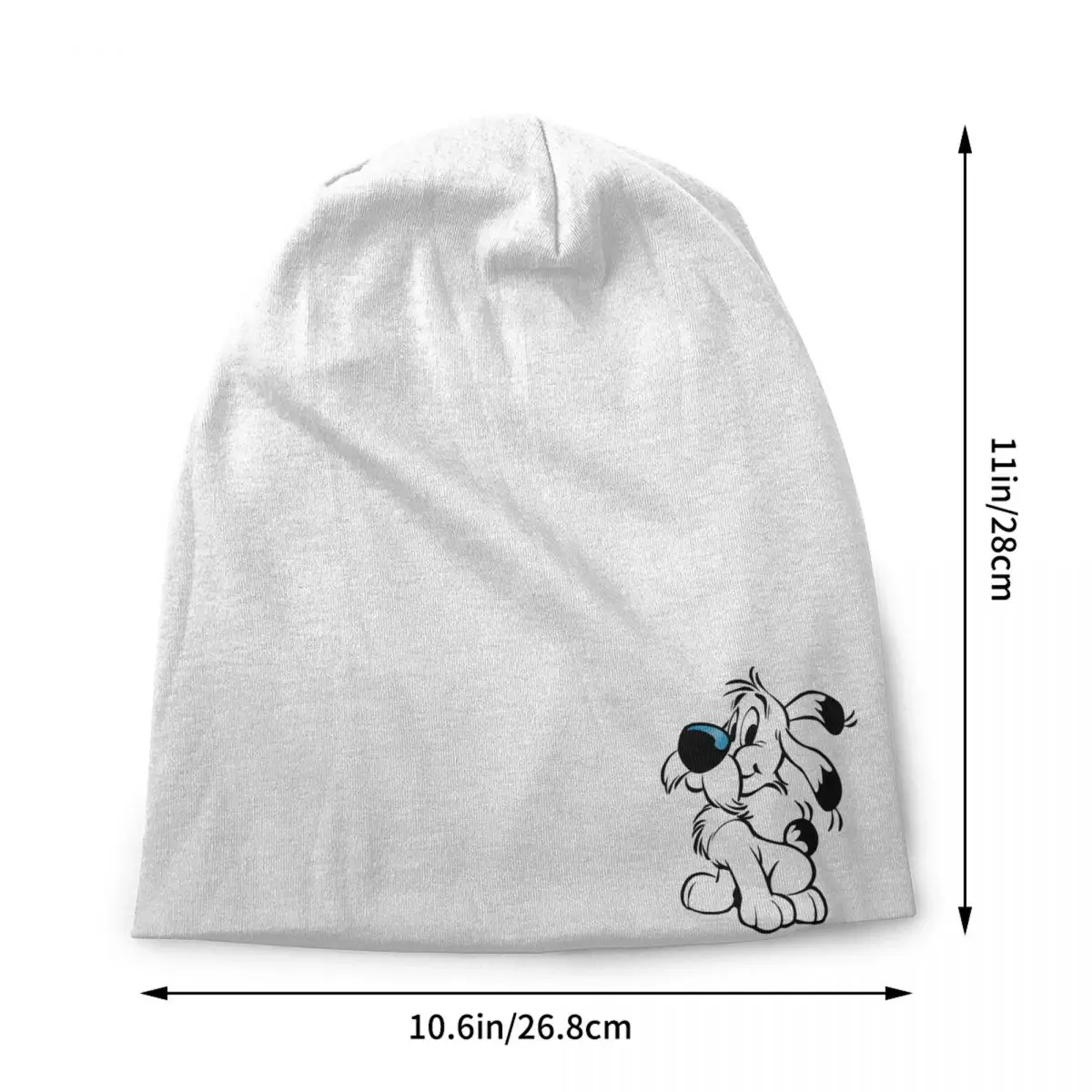 Custom Asterix And Obelix Dogmatix Beanie Cap Unisex Bonnet Femme Knitting Hats Street Outdoor Ski Idefix Skullies Beanies Hats