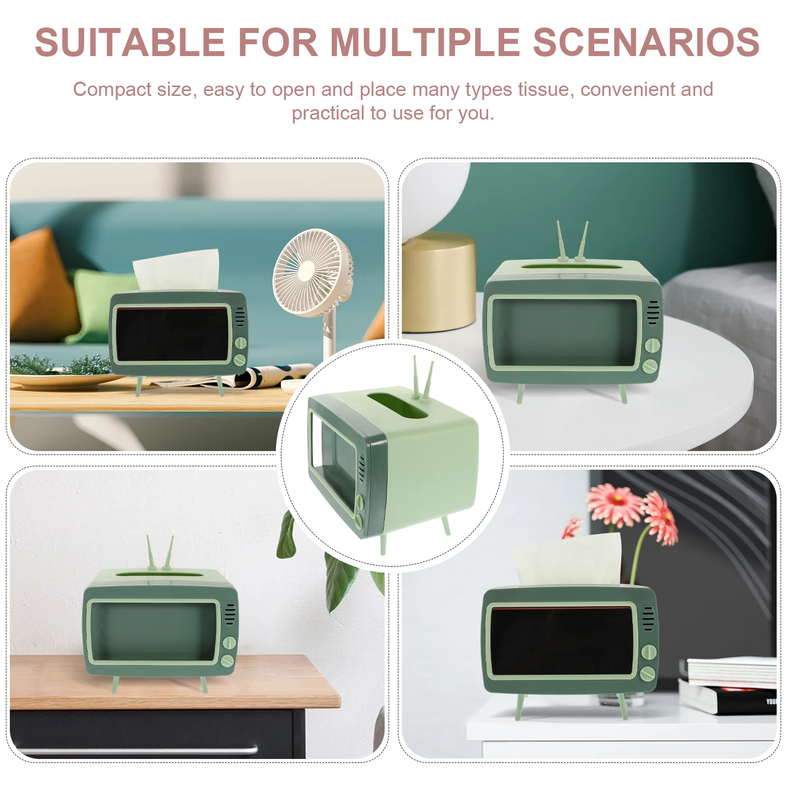 

HOOTNEE Storage Tissue Holder Desktop Napkin Case Cover Multi-use Paper Container