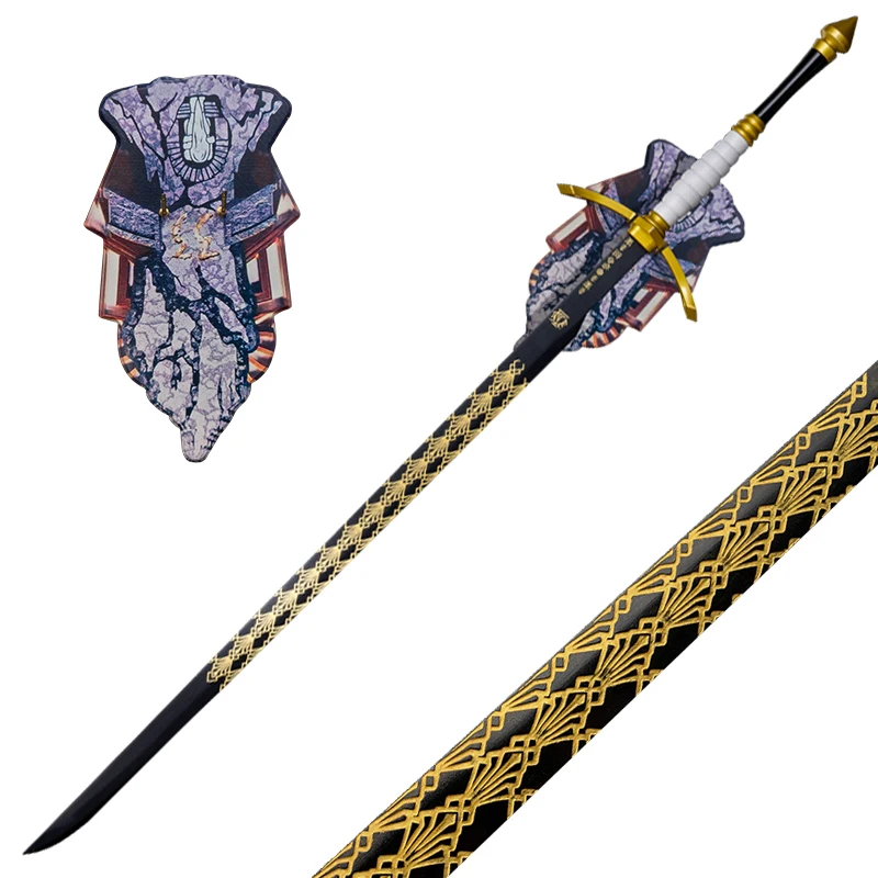 Dark Fantasy Game Sword,Perfect Replica Movie Swords, Stainless Steel Blade Printed and Curved,Alloy Fitting,Cosplay,Non Sharp