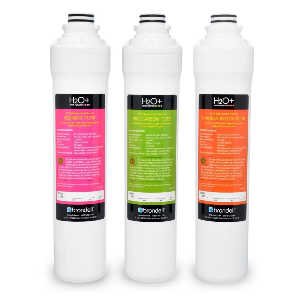 

UC300 Three-Stage Under Sink Water Filtration System, Reduces 75 Contaminants, Easy DIY Installation