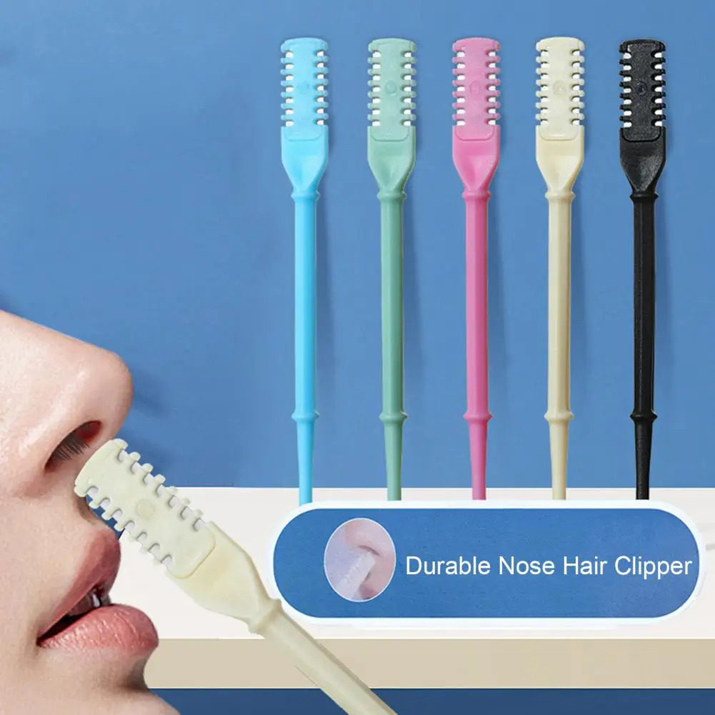 

2-в-1 триммер для волос в носу вращающийся на 360 градусов резак для волос в носу двусторонние лезвия из нержавеющей стали ручная машинка для стрижки волос в носу