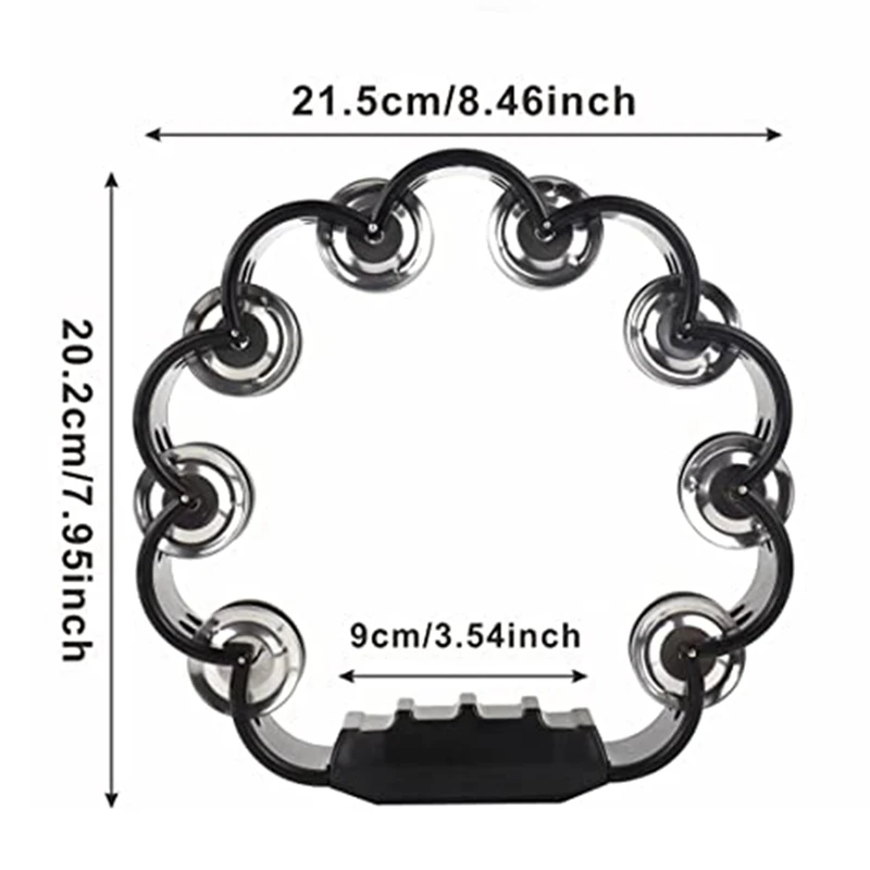 2PCS 8.5 Inch Plastic Tambourine, Flower Tambourine Percussive Tambourine Musical Instrument Tambourine School Party