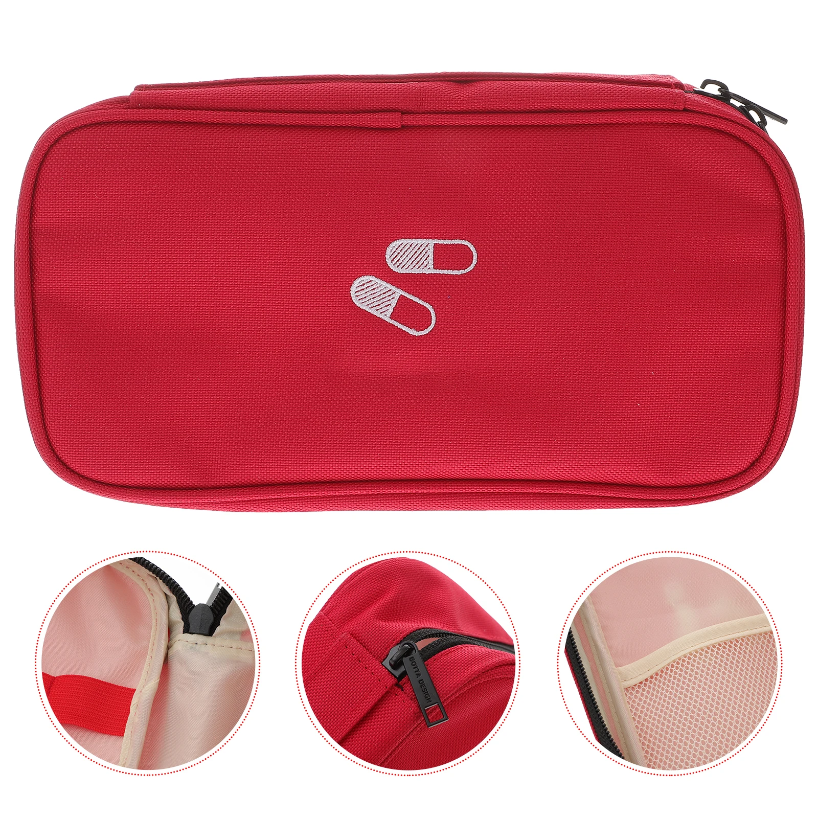 

Red Emergency First Aid Kit Oxford Pouch Lightweight Portable Survival Medical Kit Container for Travel Outdoor Home Car School