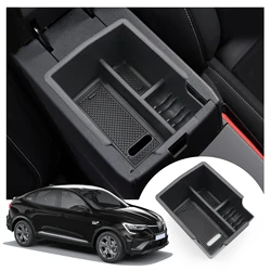 LFOTPP Car Central Storage Box for Arkana 2021-2023 Non-slip Rubber Armrest Storage Box Auto Interior Renault Arkana Accessories