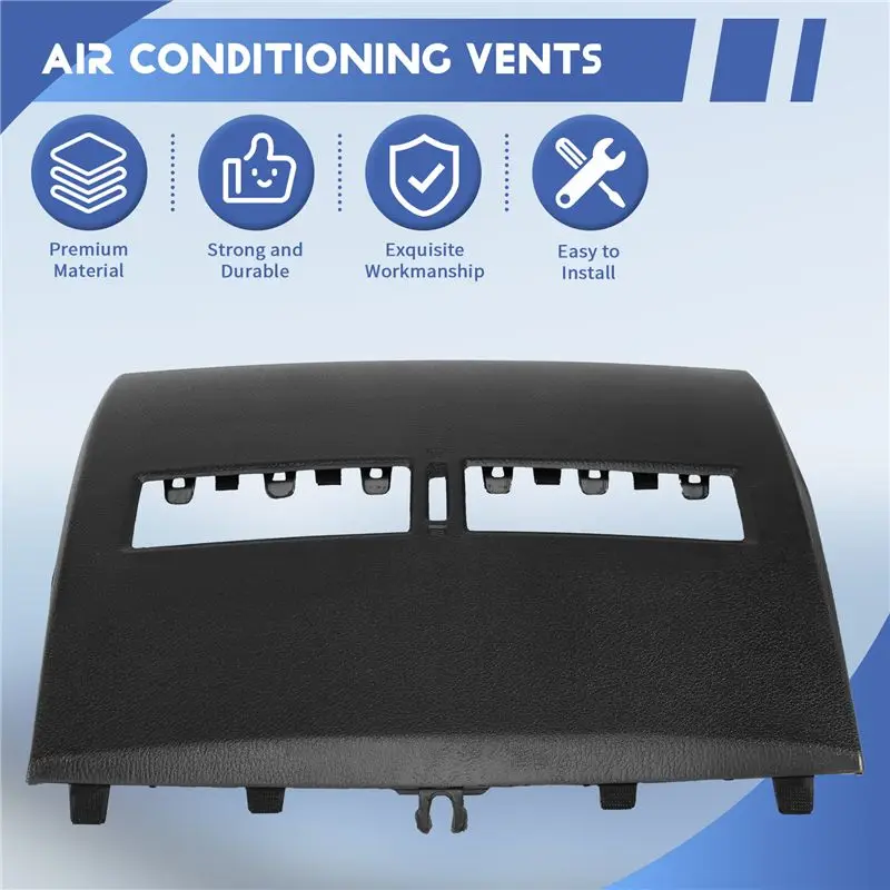 ABQB-Car Air Conditioner Outlet Finisher-Instrument Panel Air Conditioning Vents Cover Shell For Nissan Tiida 2005-2011 Black