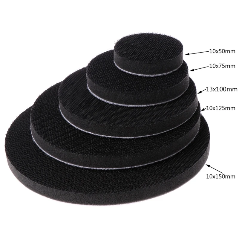 

367D Hook & Loop Soft Sponge Interface Buffer Pad Cushion Buffing Pads for Sander Sanding Pad 6 inches 15mm