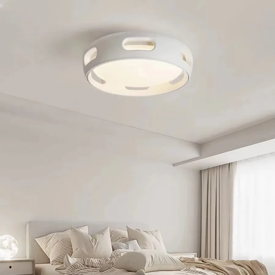 Modern LED Ceiling Fan Light Remote Control Dimming Strong Wind Low Decibel Bladeless Design Living Room Bedroom Home Fan Lights