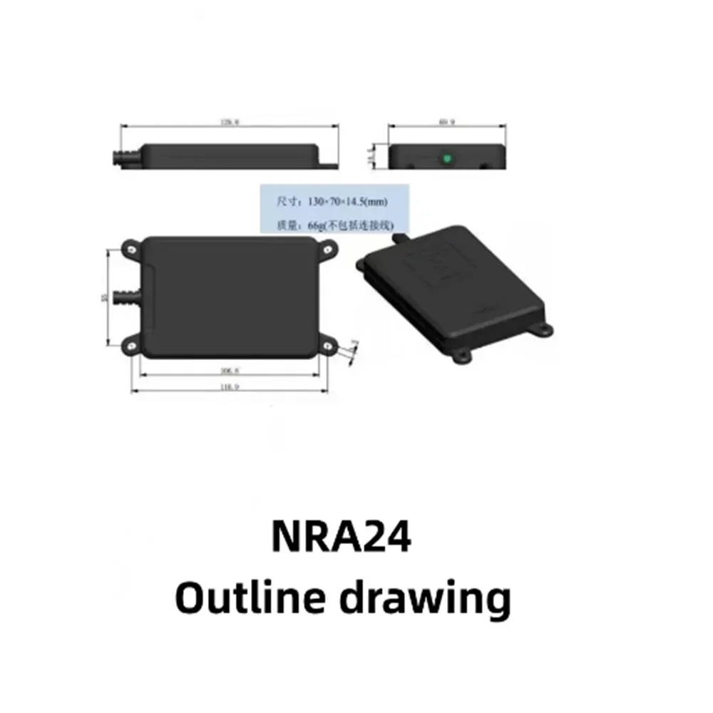 Nanoradar NRA24 200m 24GHz altimeter radar sensor,Millimeter wave radar Altimeter Sensor for Level Height Measurement with 200m