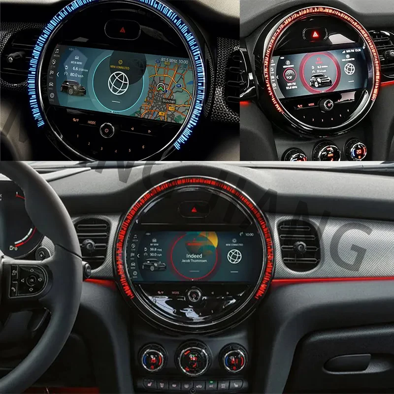 Car Central Console Control Screen Decorative Navigation Outer Ring Trim Shell For Mini Cooper F55 F56 F57 Interior Accessories