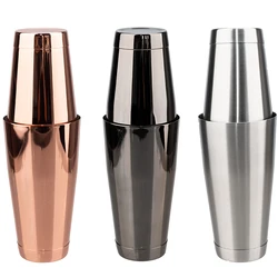 New Boston 750/550 ml Cocktail Shaker With Recipe, Stainless Steel Mixer Bartender Drinks 2 Piece Cocktail Shakers Bar Tools