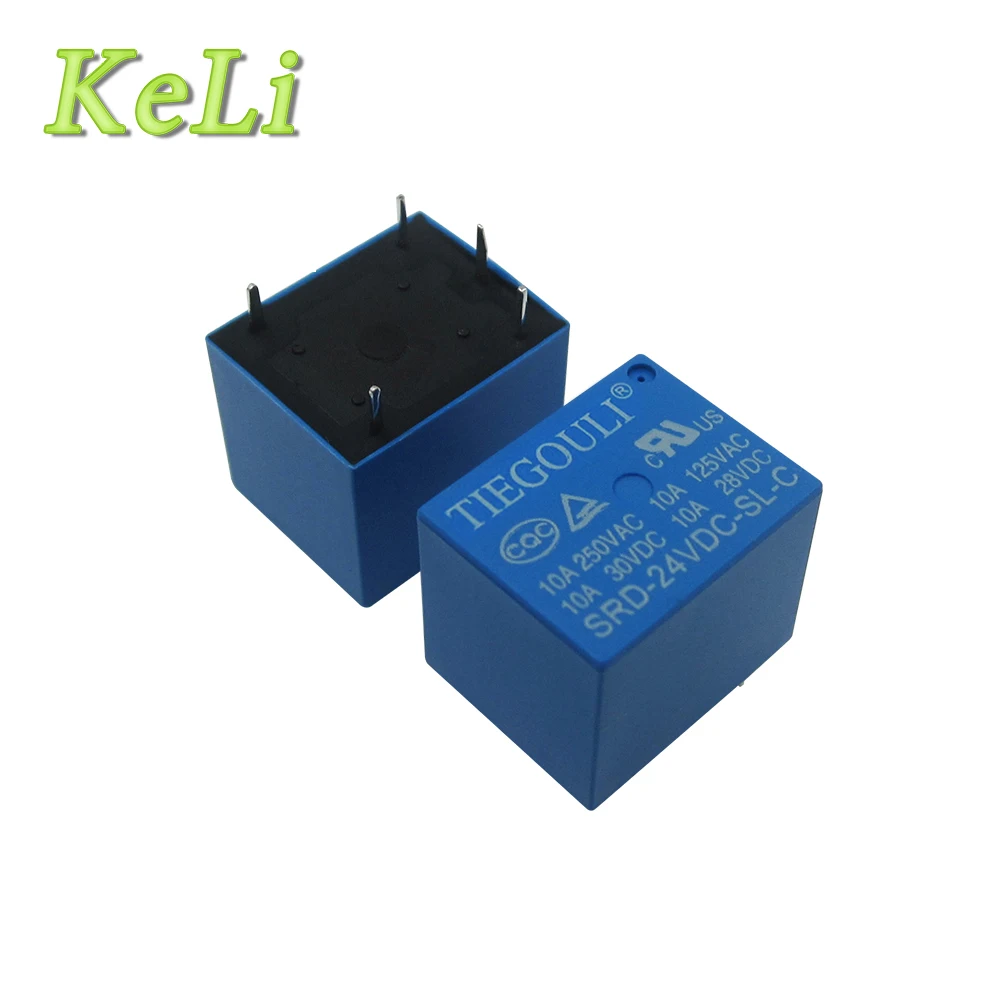 10pcs SRD-24VDC-SL-C 24VDC 10A 250 VAC Power relay PCB Type T73-24V 5 feet SRD-24VDC-SL-C 10A 125VAC New original