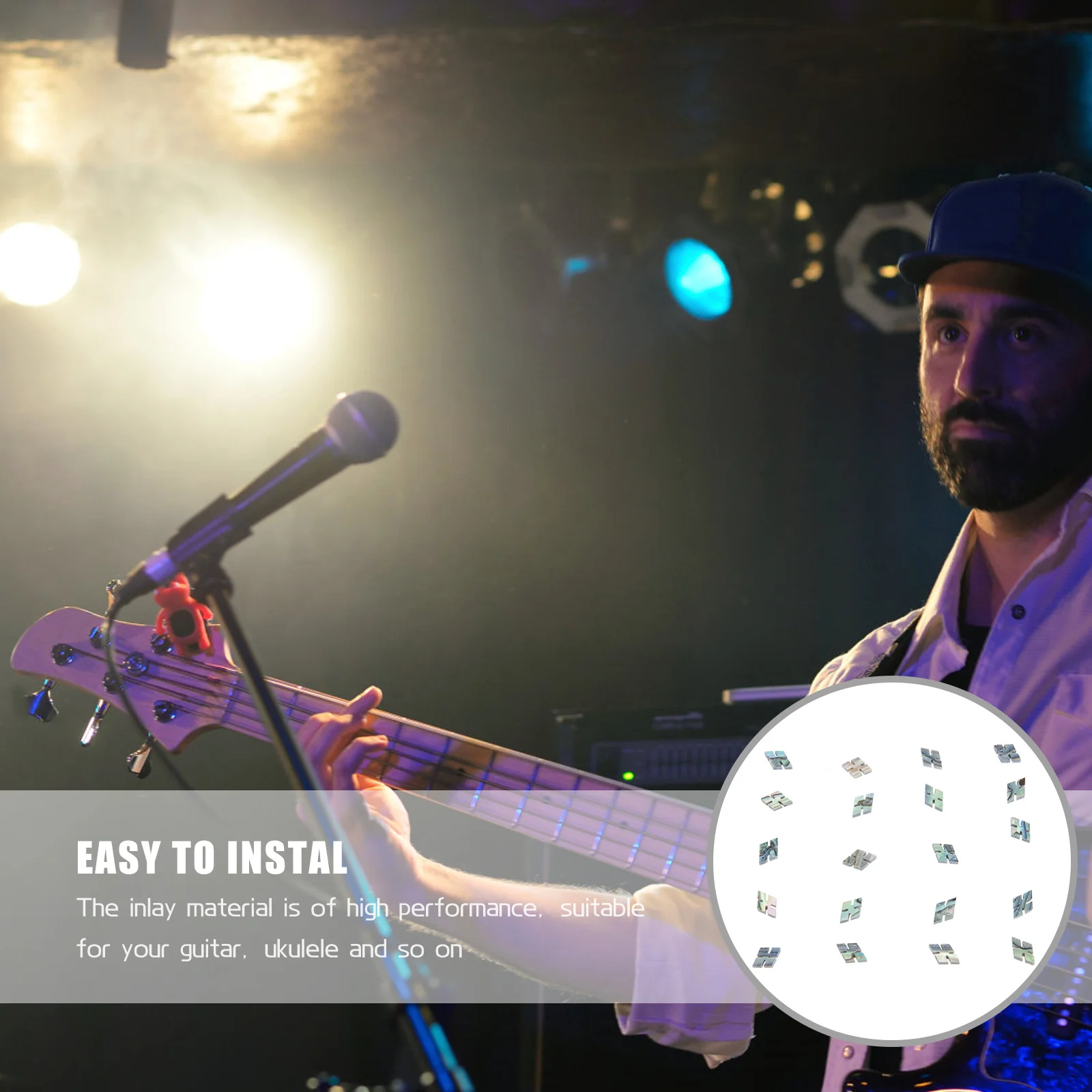 

20Pcs Fingerboard Dot Abalone Inlay Markers Professional Binding Dots for Guitar Ukulele Mandolin Guitar Accessories