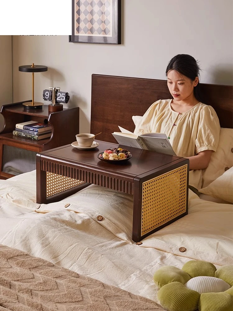 

%*l forNordic solid wood coffee table living room household tea table balcony bay window few tatami