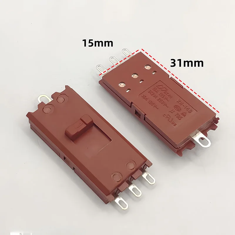 The internal components of the XN-14B-1 hair dryer switch have 4 pins and 4 positions: 0-1-2-3. It is a 16A 125V air nozzle togg