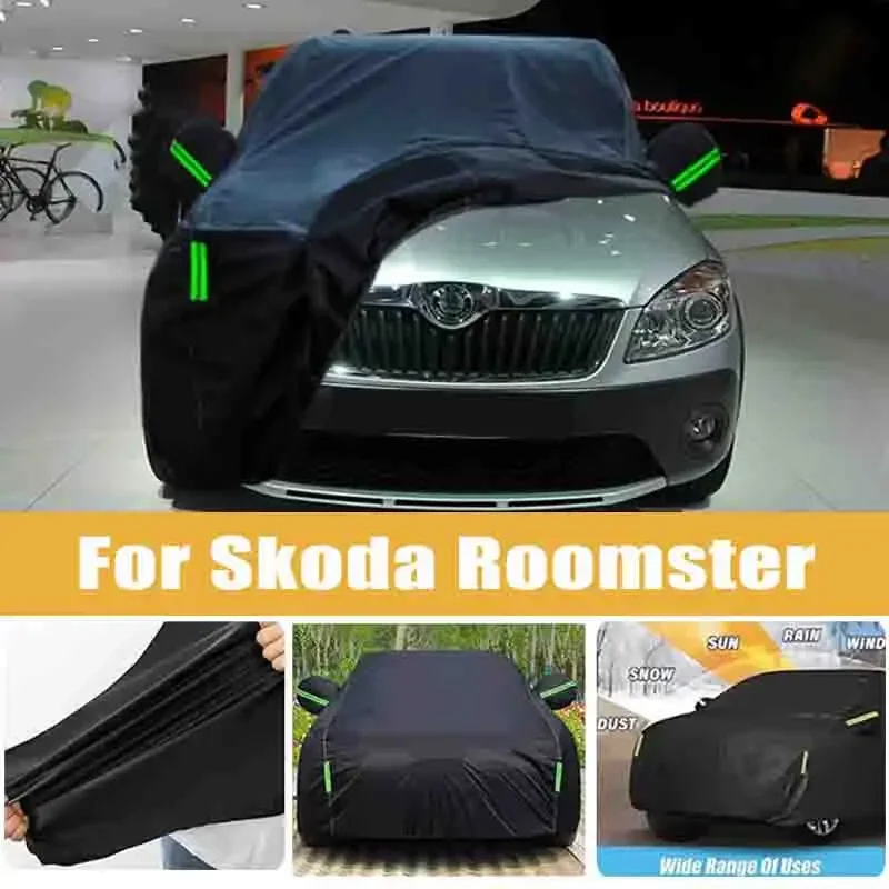 

For Skoda Roomster Full Car Cover Four Seasons Outdoor Sun Anti UV Rain Snow Dust Protection Oxford Cloth Accessories