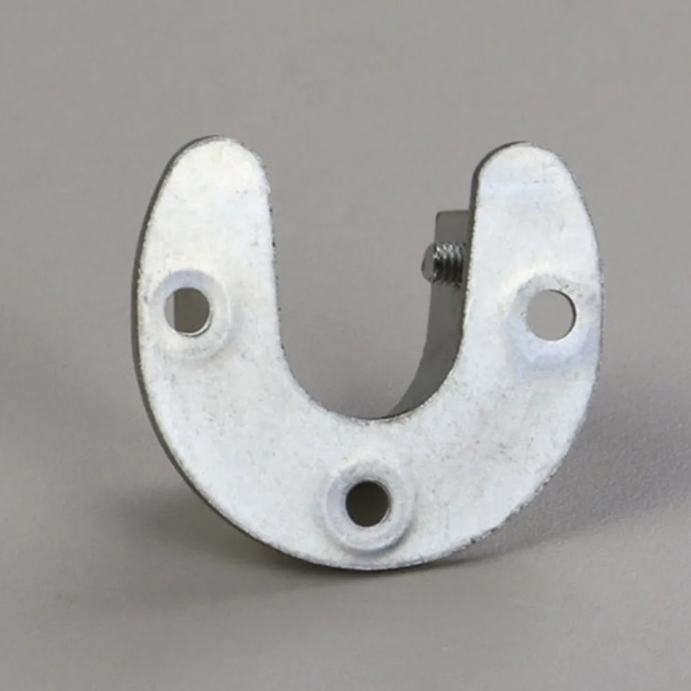 

4pc 32Mm Stainless Steel U-Shaped Clothes Rail Bracket Closet Rod Support Flange Holder For Curtain Shower Round Tube Mounting