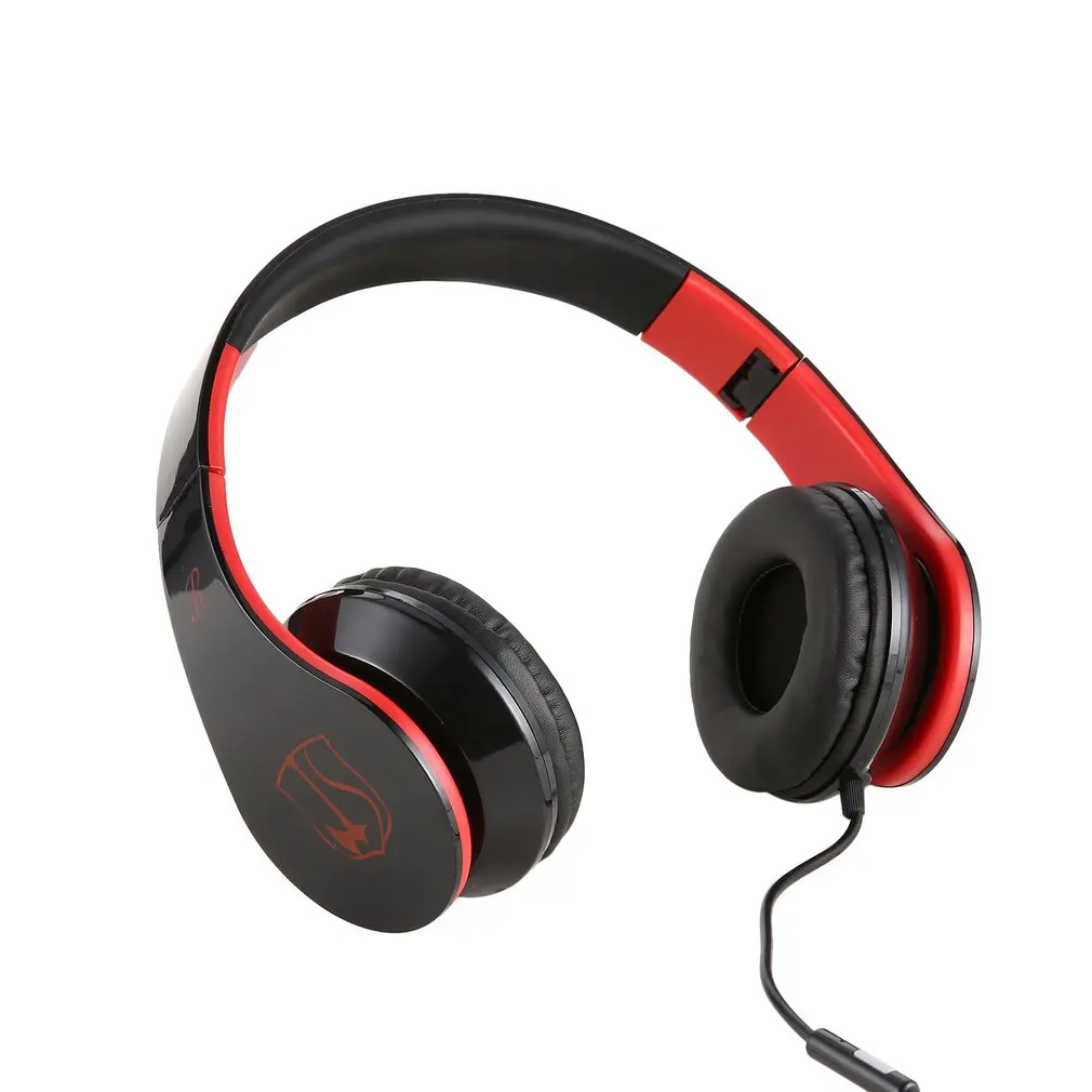 Lightweight Wired Headphones Comfortable Wear Noise Cancelling Gaming Gamer Foldable Headphone Headsets