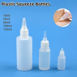 10/30/60/100/120ML Food Grade Plastic Extruded Bottles Eye drops Craft Tool Reuse Glue Applicator Refillable Squeeze Bottle