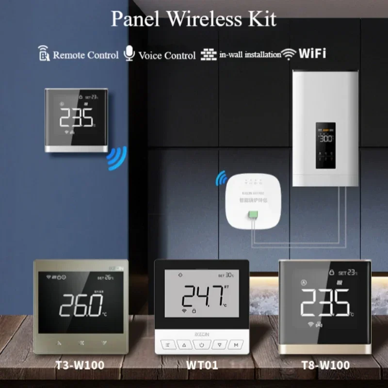 Termostato wi-fi sem fio, caldeira a gás, aquecimento de piso doméstico, controlador de temperatura programável inteligente, voz, google, água elétrica termostato calefacción wifi,caldaia,termostat smart,терморегулятор