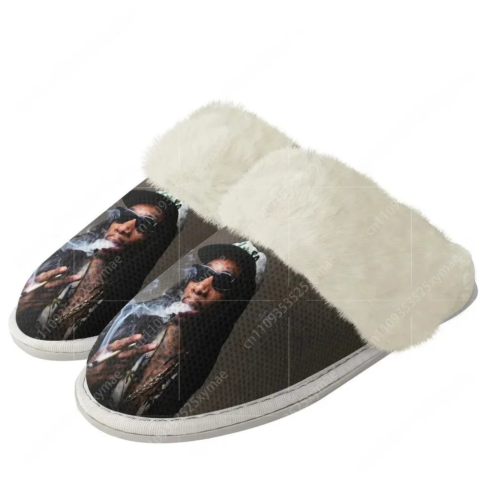 

Теплые домашние тапочки Wiz Khalifa (рэпер, певец) из хлопка для мужчин и женщин, на заказ, для спальни