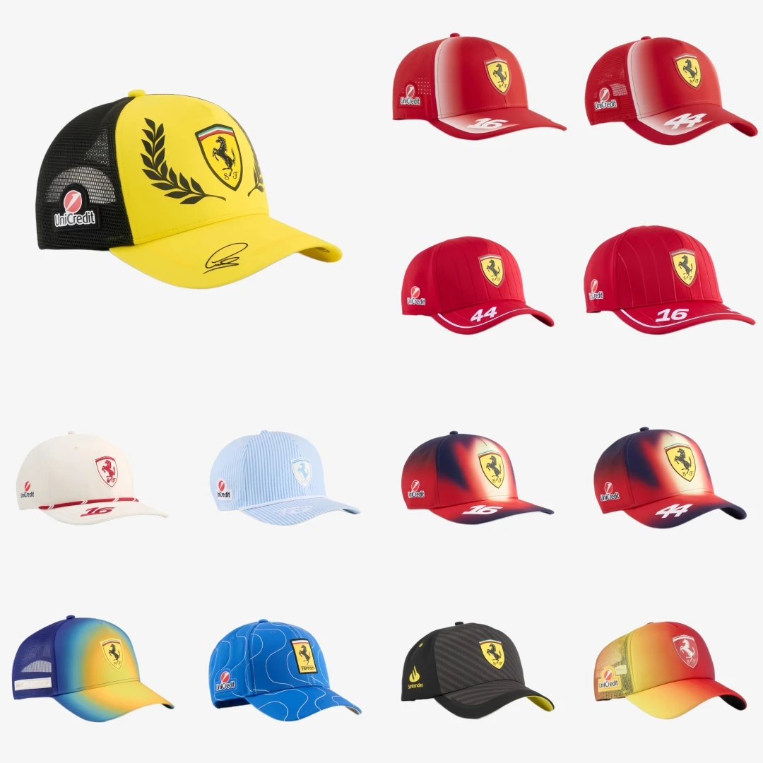 Gorra de Camionero Scuderia Ferrari 2026 GP de Silverstone, Reino Unido, Hamilton, Gorra GP de Mónaco 2026, Leclerc, Ferrari, MONZA, MIAMA, Las Vegas, Gorra para Fanáticos