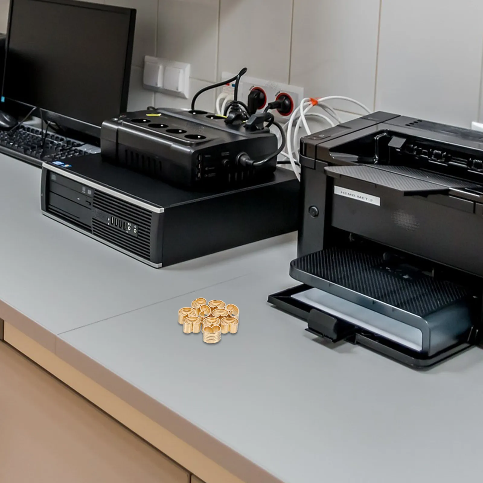 

10Pcs Copper Buckle Belt Fastening Clip for 3D Printer Timing Belt Repair Solderless Wire Connector Ringless Terminal Crimp