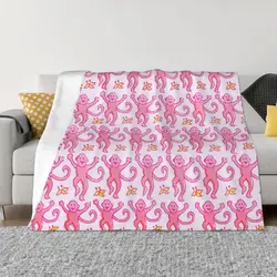 Couvertures Rouleaux Lapin Rose, Plaid en Peluche Sourire, Animal Mignon, Couverture Super Douce pour Literie, Couette de Bureau, Automne et Hiver