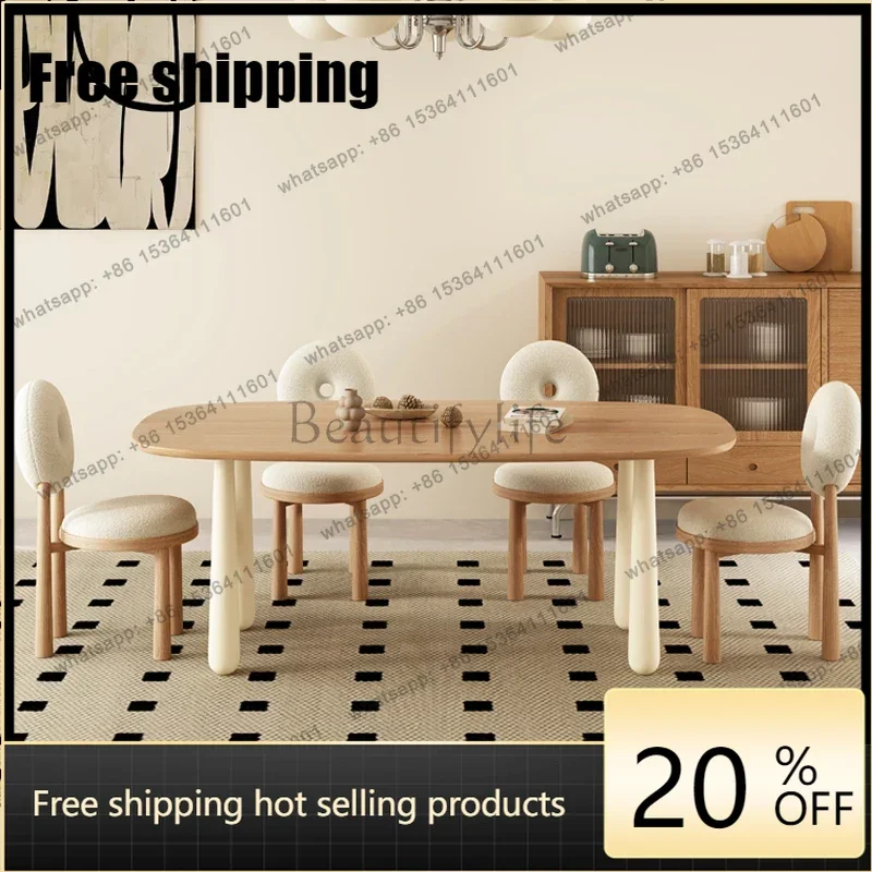 HJ  Exquisite Trendy Table Classic Versatile Beauty Simple Dining Table Premium Elegant Tavolo Pieghevole Dining Room Furniture