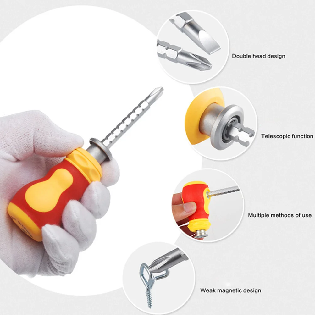 1Set Mini Copper Hammer 3-In-1 Screwdriver Anti-Slip Home Repair Tool Multifunctional Copper Handcraft Tools For Camping Hiking