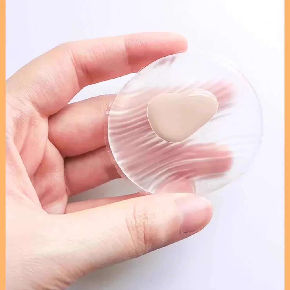 Esponja de sopro de pó de gel de silicone macio para base cosmética facial bb creme sem pó para comer ferramentas de maquiagem de sopro cosmético