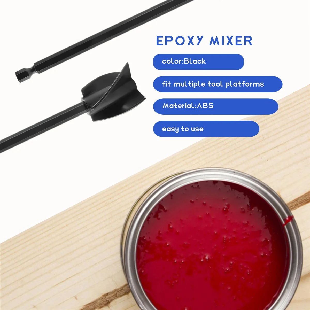 8 Pcs Resin Mixer Epoxy for Powerful Mixing Reusable Multipurpose Epoxy for Drill for Epoxy and Paint Mixer Drill HOT