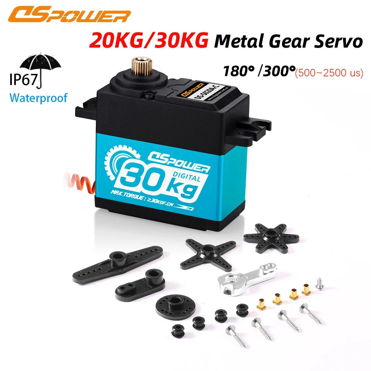 

DSpower 20KG 30KG Digital Servo Metal Gear Waterproof Servo for 1/8 1/10 TRX4 TRX6 scx10 arrma mojave 104001 slash maxx RC Car B