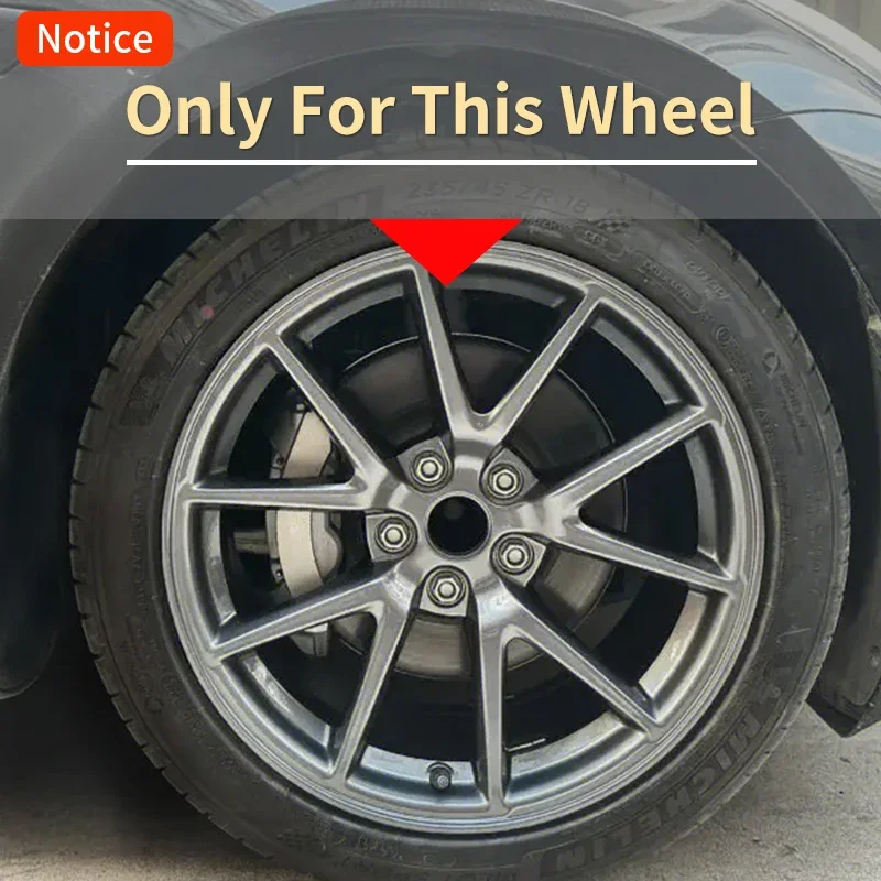 For TESLA Model 3 2017-2023 18 Inch 4PCS Arachnid Wheel Cover Hubcaps Cap Body Kit Only for Model 3 Wheel Cover Accessories