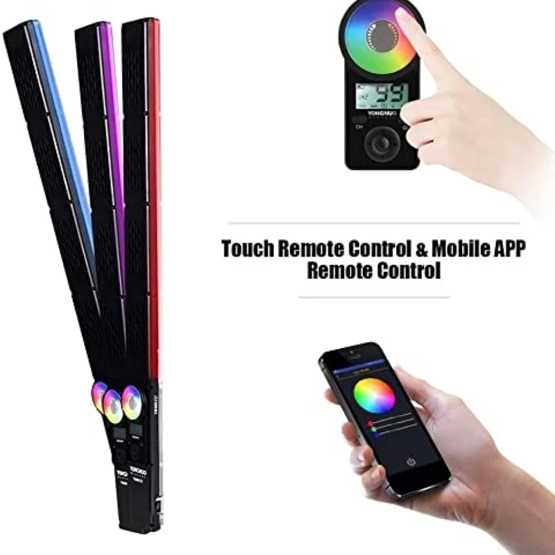 Yongnuo YN360 III YN360III  YN360III PRO PHandheld  RGB Ice Stick LED Video Light Touch Adjusting Controlled by Phone App