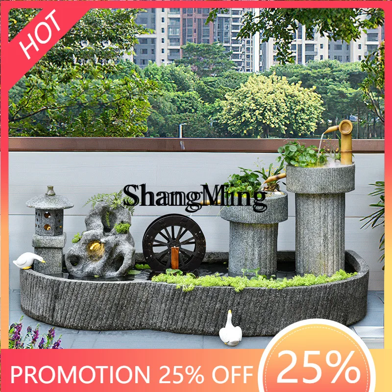 ZYY exquisite water fountain ornament outdoor garden courtyard terrace decoration rockery circulating water landscape