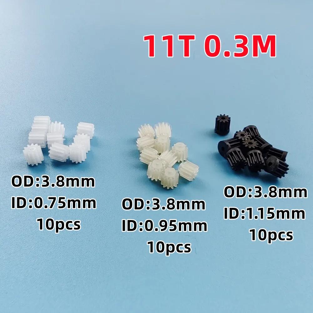 Plastic Motor Gears 6T 7T 8T 9T 10T 11T 12T 13T 0.8mm 1.0mm 1.2mm Hole For R/C Helicopter Quadcopter Drone Airplane Spare Parts