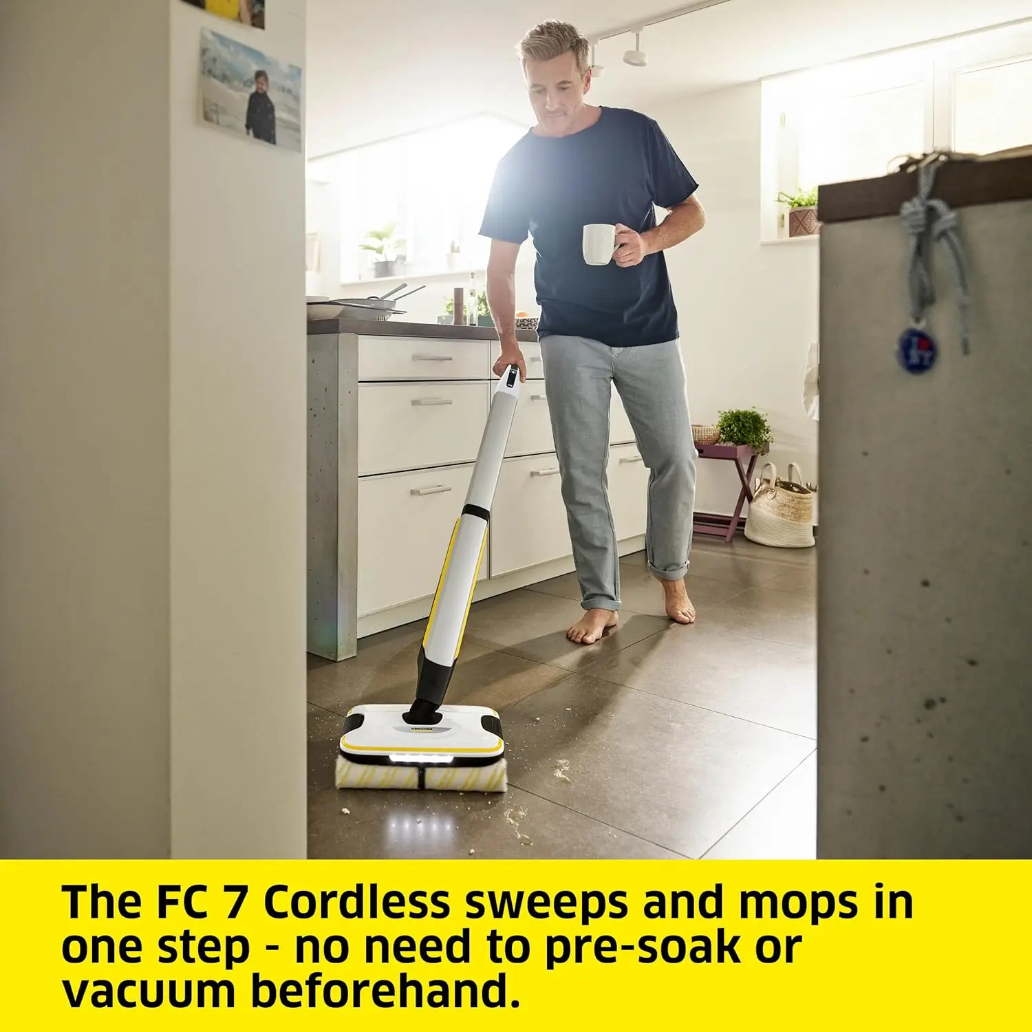 FC7 Electric Mop & Sanitize Hard Floor Cleaner - Perfect for Laminate, Wood, Tile, LVT, Vinyl & Stone Flooring - Cordless -2024