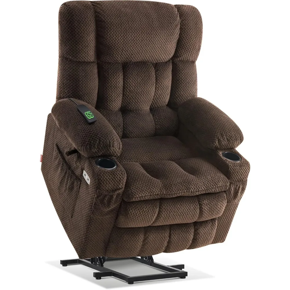 

Dual Motor Power Lift Recliner Chair Massage and Heat for Elderly People, Infinite Position, USB Ports, Fabric 7890